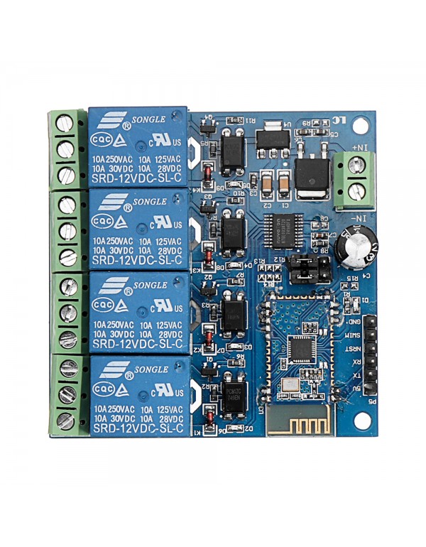 DC12V 4-Channel Android Mobile Bluetooth Relay Module