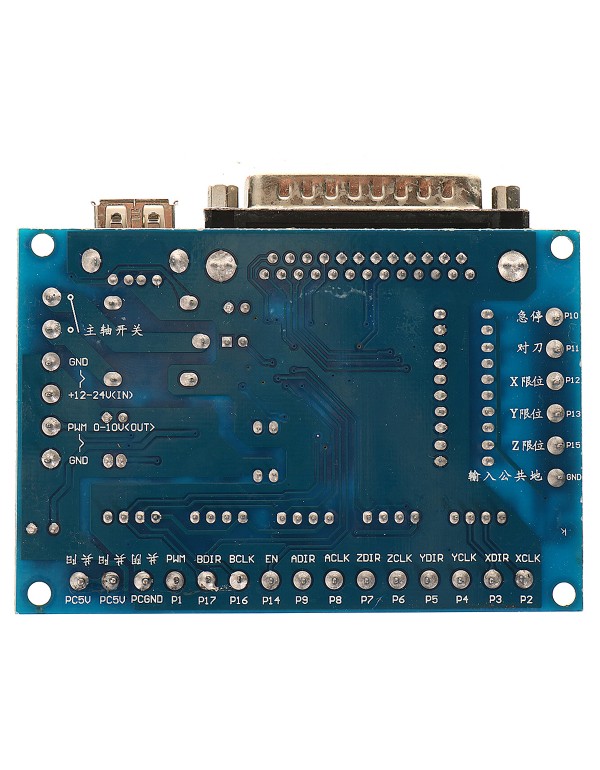 Stepper Motor Driver Interface Board Optocoupler Isolation For MACH3 5 Axis CNC Laser Module