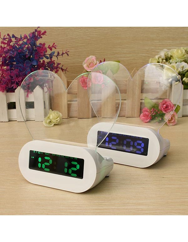 LED Light Fluorescent Message Board Digital Alarm ...