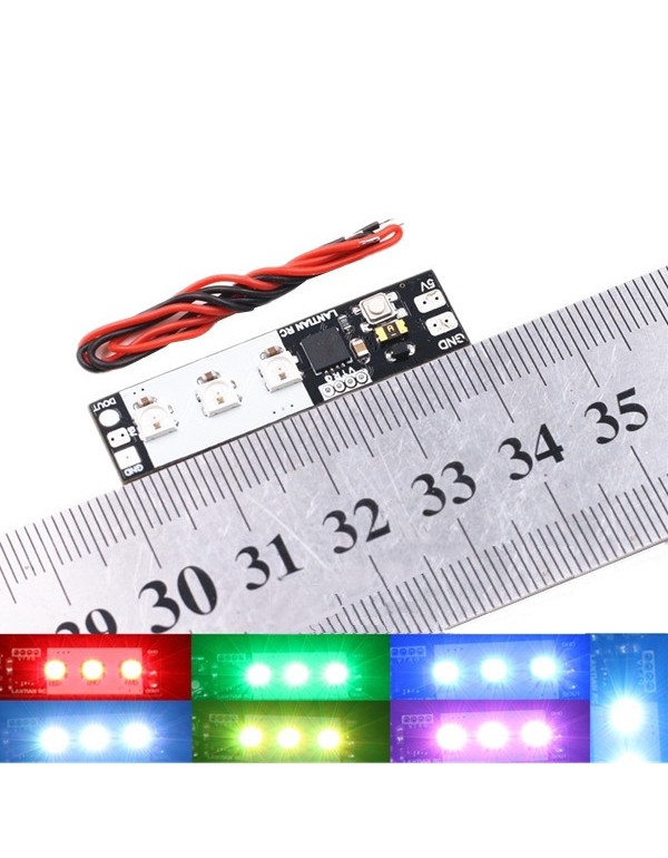 5V 7 Color LED Decoration board Strip with Night Light