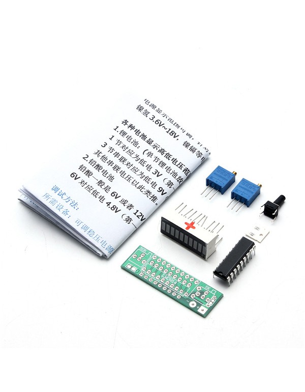 Power Indicator Display Led Board For 2.4V-20V Lipo Battery