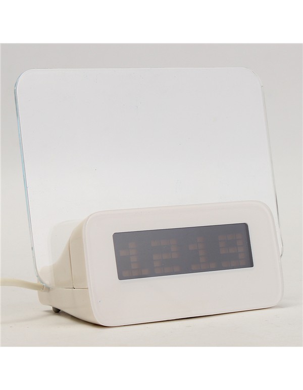 LED Fluorescent Message Memo Board Calendar Thermometer Digital Clock Alarm