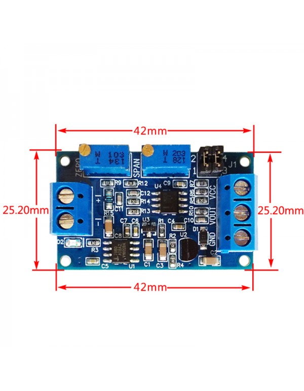 Current To Voltage Module 0 / 4-20mA To 0-3.3V5V10V Voltage Transmitter Signal Converter