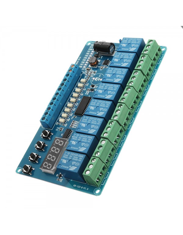 DC 8V To 36V Industrial Grade 8 Channel Multi-function Relay Module Wide Voltage Supply Module