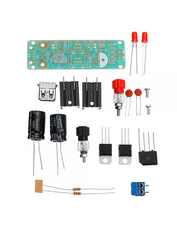 10pcs DIY Double LM7805 Diffuser Regulator Module Kit 5V 3A Solar Energy Regulator Generator Module